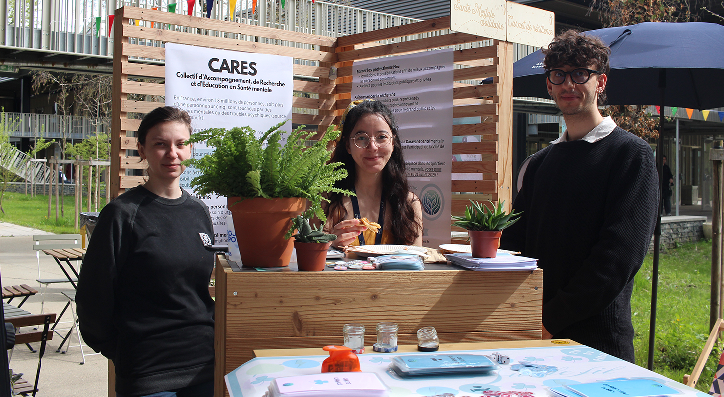 Farah Ghareb, Camille Charrier et Childéric Dezier à l'origine du Collectif CARES